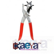 OkaeYa Leather Belt Hole Punch Plier Eyelet Puncher Revolve Card Bag Setter Tool Watchband Strap Household